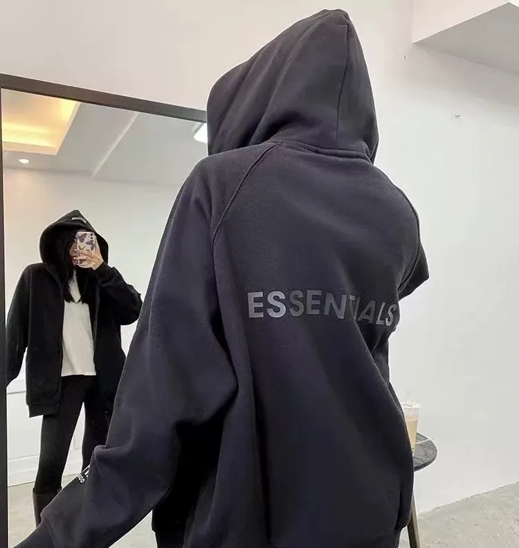🎀Hot Sale 🎀125 FEAR OF GOD ESSENTIALS FOG LOGO 1:1 YUAN ZP 32 LOGO ZP TPU (ZP ) LOGO 3M ‼️ Size：S-XL ： Gray Black